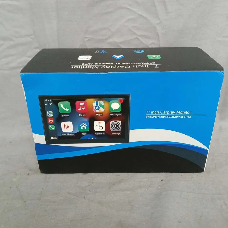 7 INCH CARPLAY MONITOR WITH ANDROID AUTO BOXED