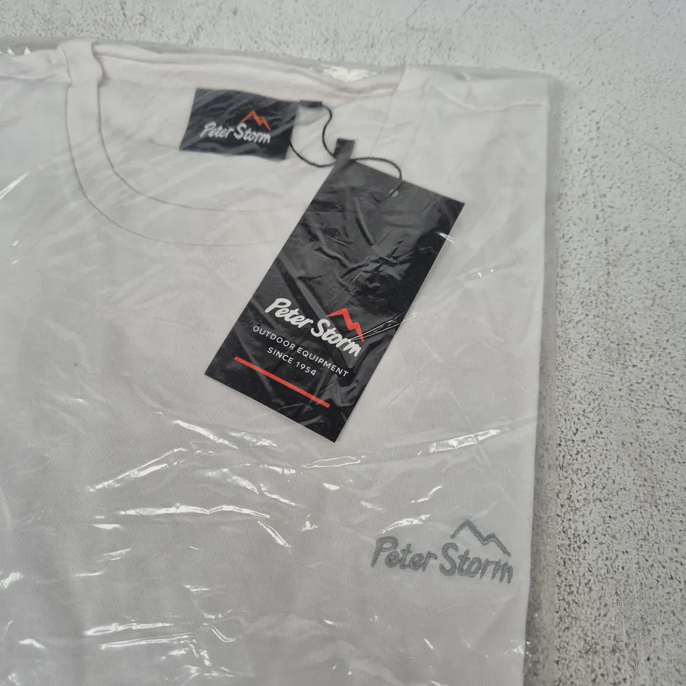 PETER STORM WHITE T-SHIRT – SIZE L