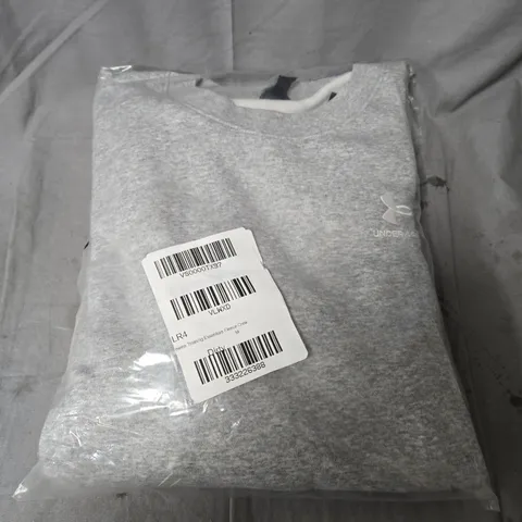 UNDER ARMOUR MEN'S TRAINING ESSENTIALS FLEECE CREW β GREY, SIZE M