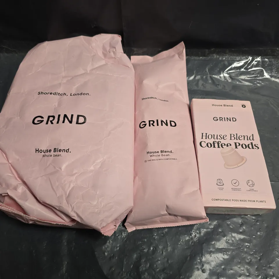 TOTE OF ASSORTED GRIND COFFEE