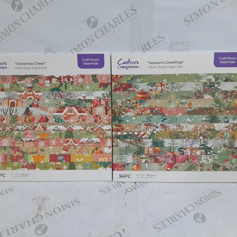 CRAFTERS COMPANION CHRISTMAS CHEER MULTI-SHEET PAPER PAD X2 