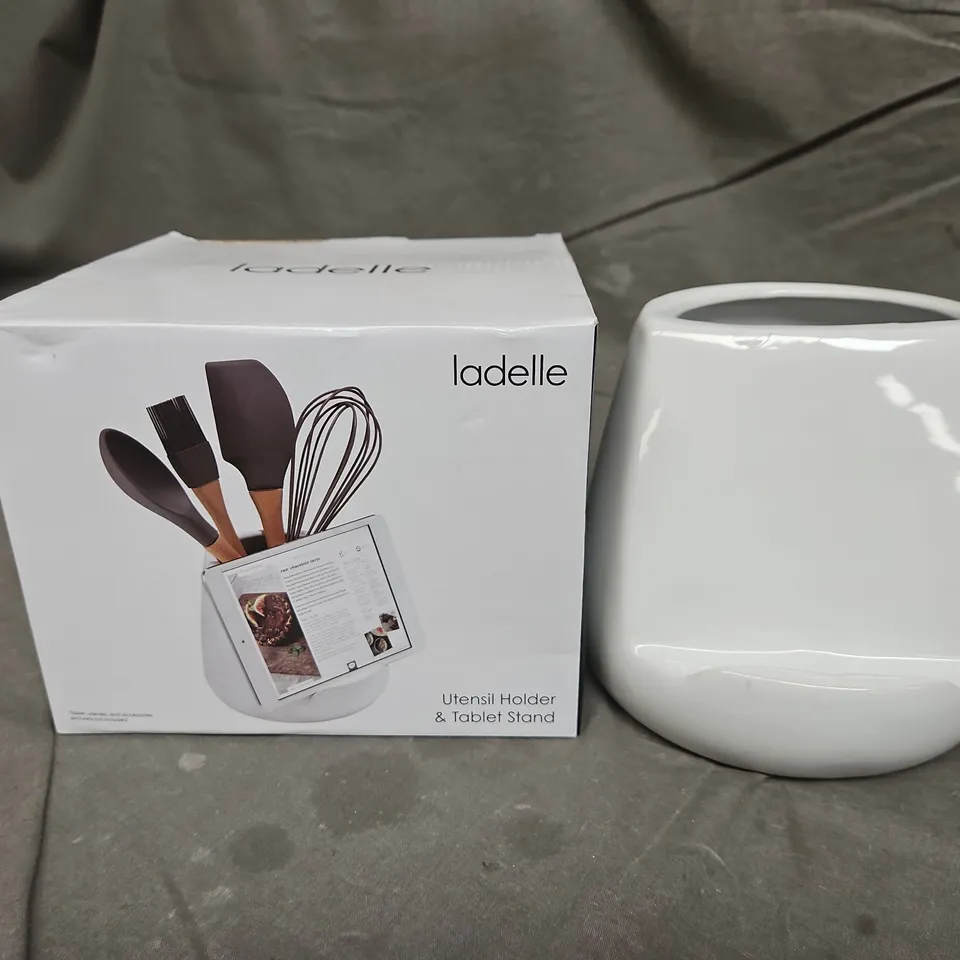 LADELLE UTENSIL HOLDER AND TABLET STAND