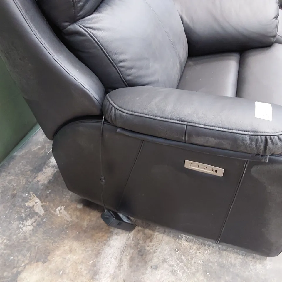 QUALITY BRITISH DESIGNER G PLAN KINGSBURY POWER RECLINING EASY CHAIR CAMBRIDGE BLACK LEATHER 
