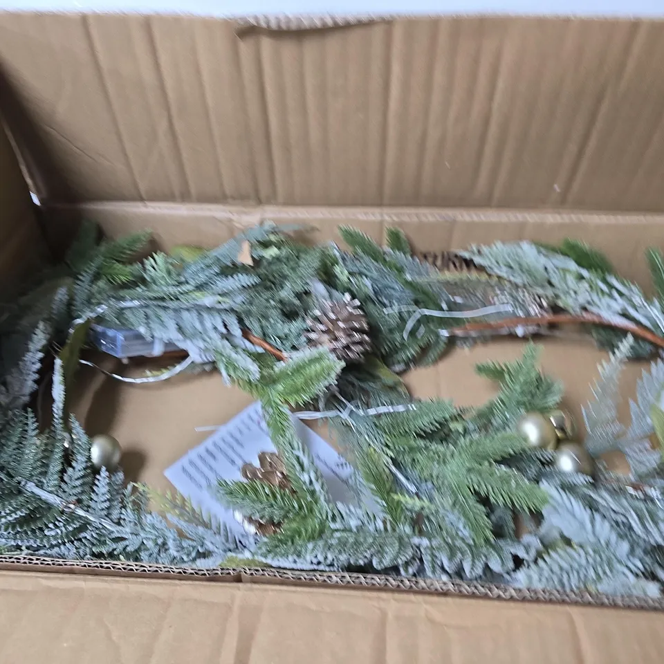 6FT PRE LIT FROSTED GARLAND