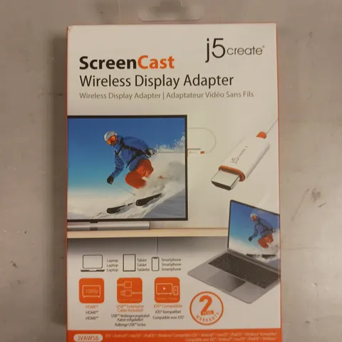 BOXED SEALED J5 CREATE SCREEN CAST WIRELESS DISPLAY MONITOR