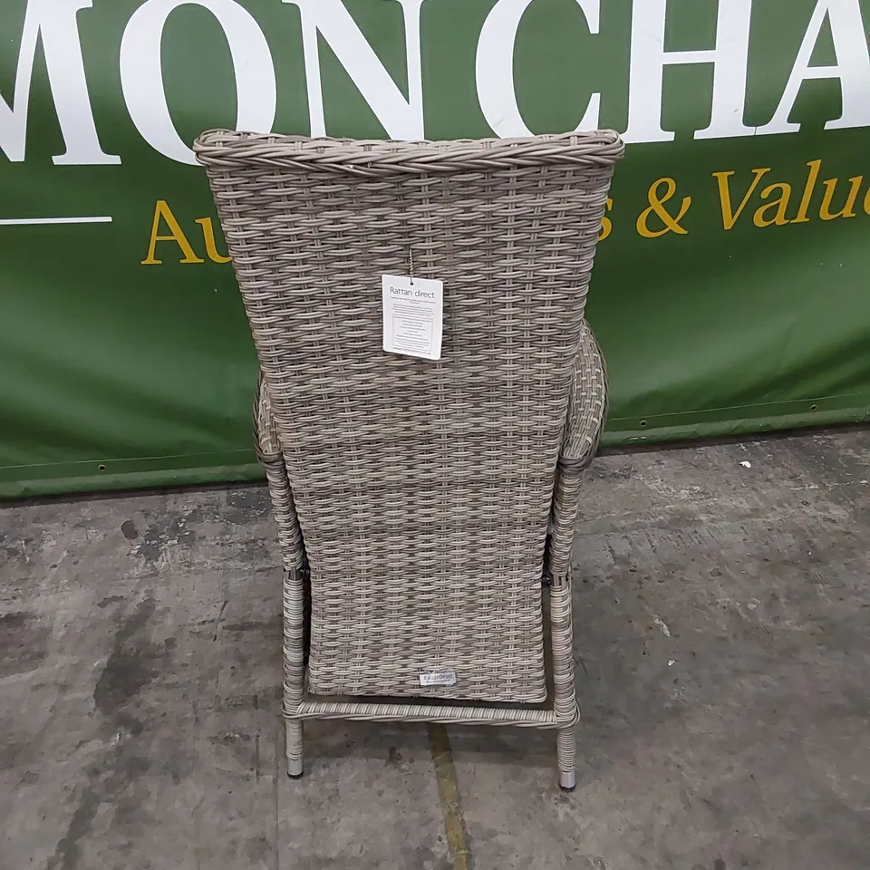 CAMBRIDGE RATTAN RECLINER CHAIR WITH CUSHION