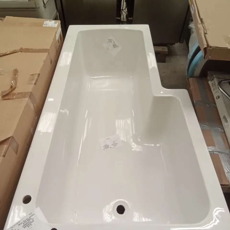 ACRYLIC L-SHAPED BATH - WHITE