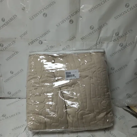 KELLY HOPPEN GEO BEDSPREAD - LATTE - KINGSIZE