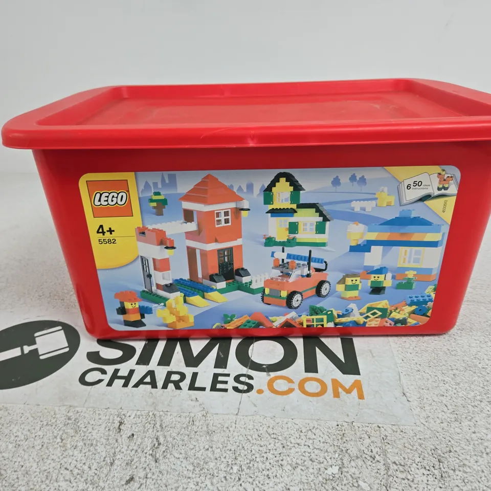 LEGO BRICKS IN RED TUB – ASSORTED COLOURS (AGE 4+)