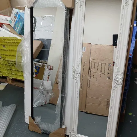 LOT OF 6 TALL RECTANGULAR DAMAGED MIRRORS 