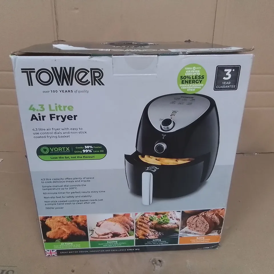 BOXED TOWER 4.3 LITRE AIR FRYER 