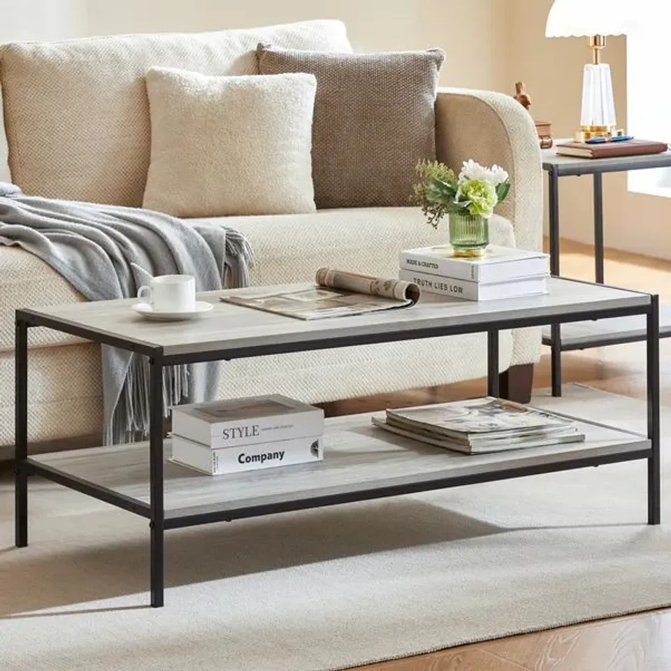 BOXED BROOKLYN COFFEE TABLE - GREY