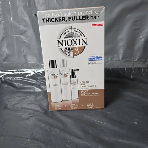 BOXED NIOXIN COLOURED HAIR LIGHT THINNING BALANCED MOISTURE KIT