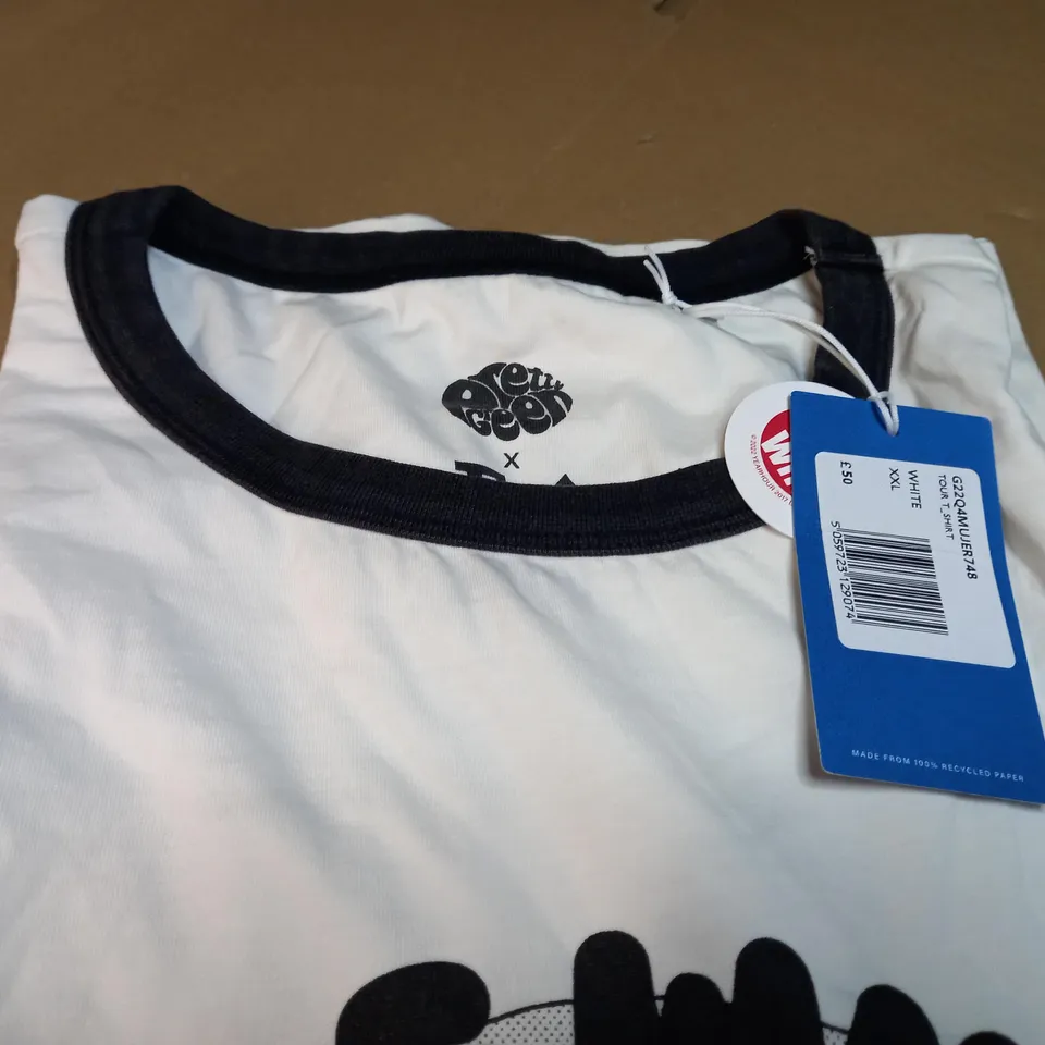 PRETTYGREEN BLACK/WHITE TOUR T-SHIRT - XXL