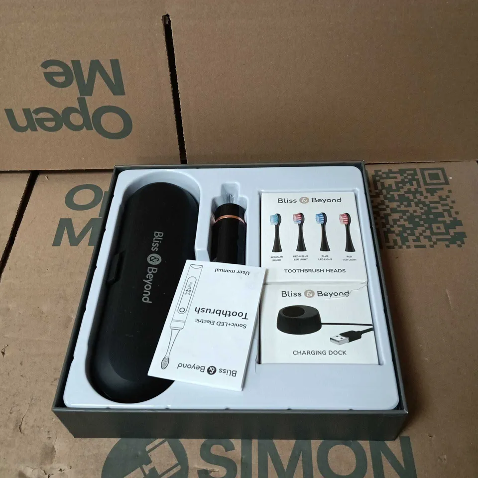BLISS AND BEYOND SONIC + LED ELECTRIC TOOTHBRUSH BOXED