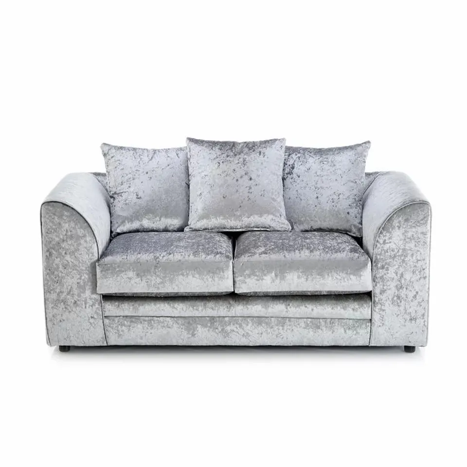 BOXED ROMELIA 2 SEATER LOVESEAT- SILVER 