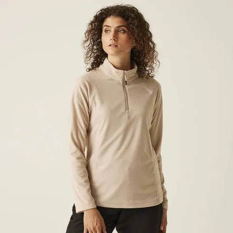 REGATTA WOMENS MONTES LIGHTWEIGHT HALF ZIP FLEECE WARM TAUPE UK SIZE 14