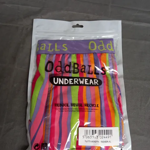 ODDBALLS UNDERWEAR TUTTI BOOTY MENS BOXER IN SIZE XL