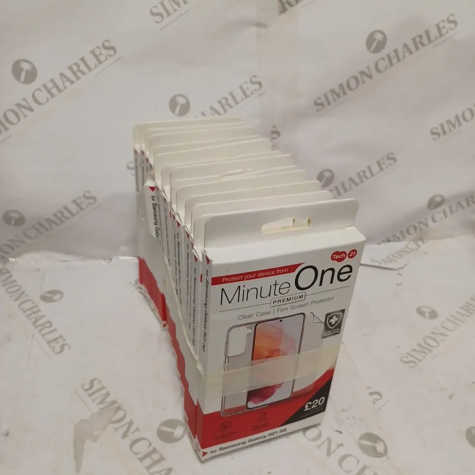 LOT OF 15 MINUTE ONE CLEAR CASE & SCREEN PROTECTOR KITS FOR SAMSUNG GALAXY S21+5G