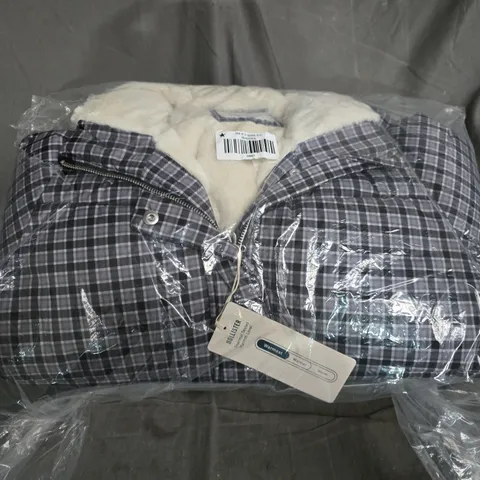 BAGGED HOLLISTER FAUX FUR-LINED PUFFER JACKET IN GREY - SMALL