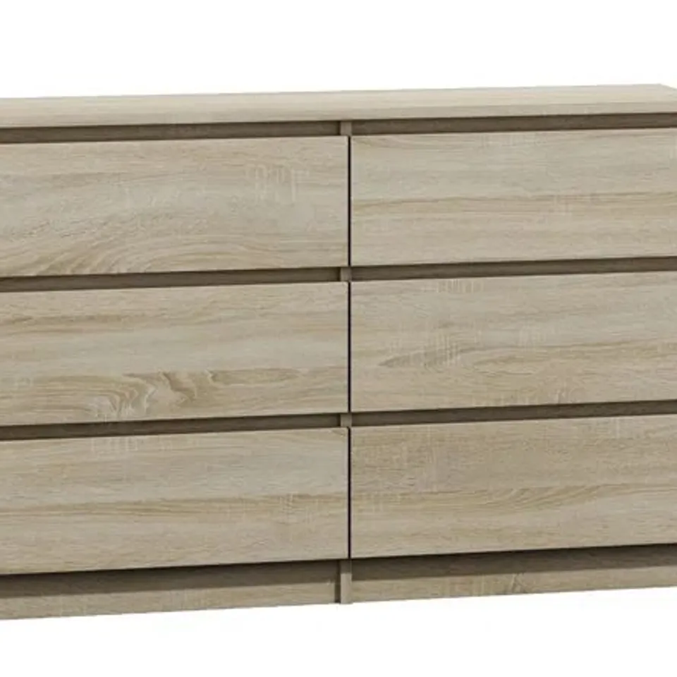 BOXED K6 CHEST OF DRAWERS WITH 6 DRAWERS SONOMA OAK