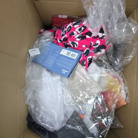 BOX OF APPROXIMATELY 20 ASSORTED ITEMS TO INCLUDE: MARINA KANEVA BLOUSE