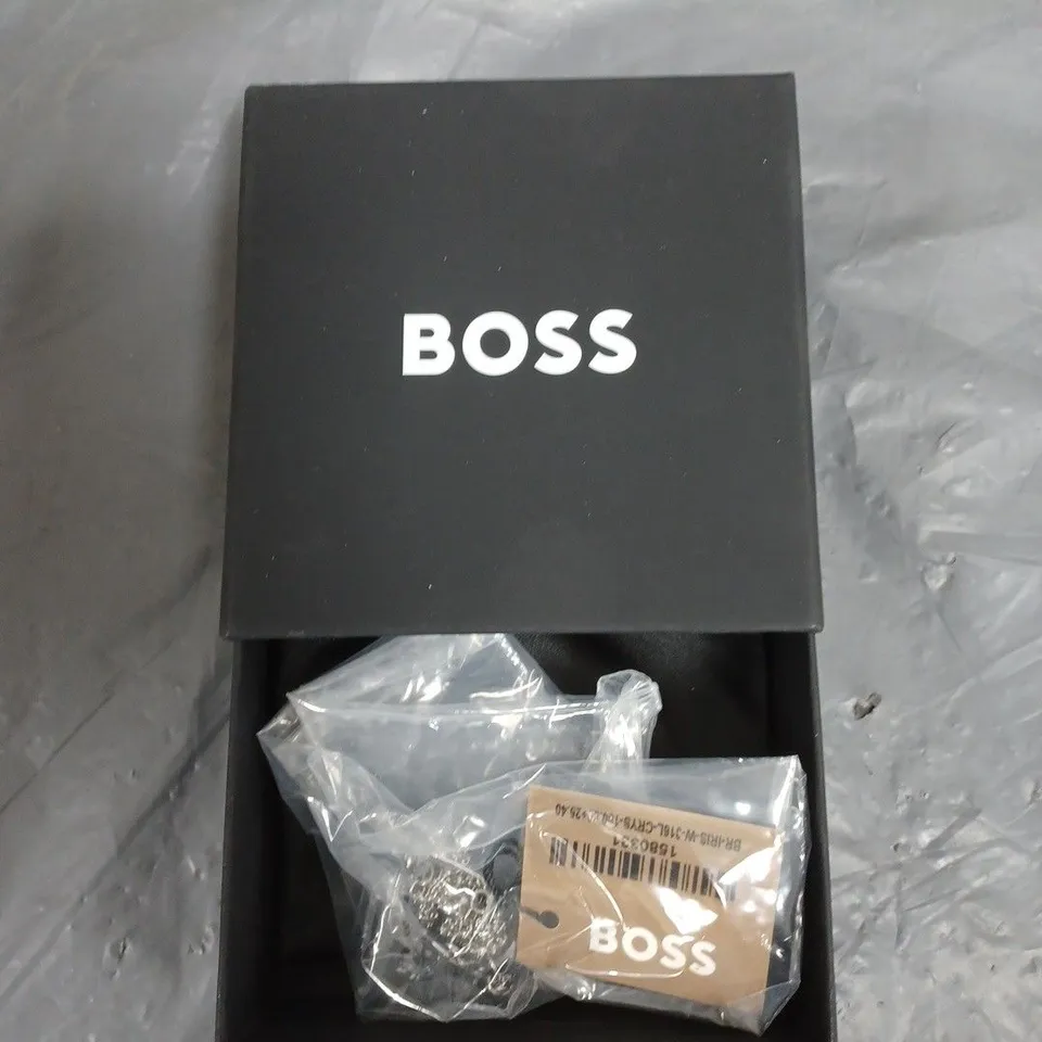 HUGO BOSS LADIES IRIS STAINLESS STEEL CRYSTAL BRACELET  RRP £69