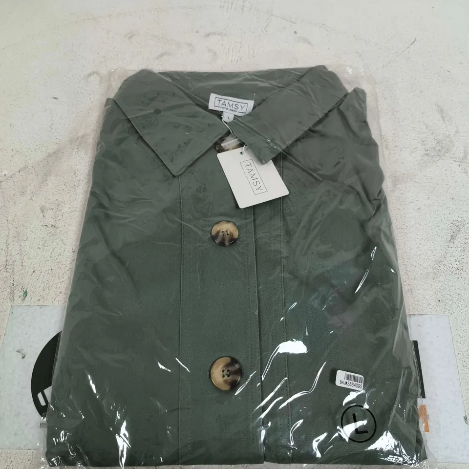 TAMSY PURE COTTON JACKET FOR WOMEN WITH POCKETS - L