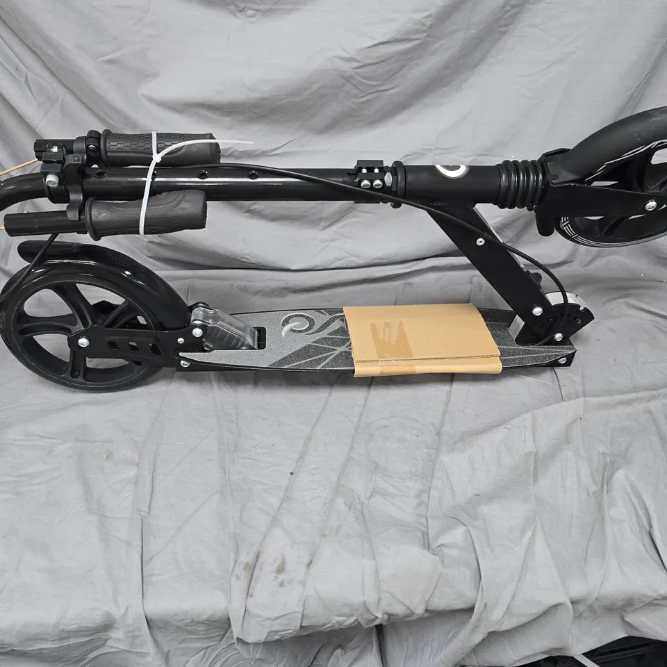 BLACK FOLDABLE KICK SCOOTER WITH LARGE WHEELS – UNBRANDED 