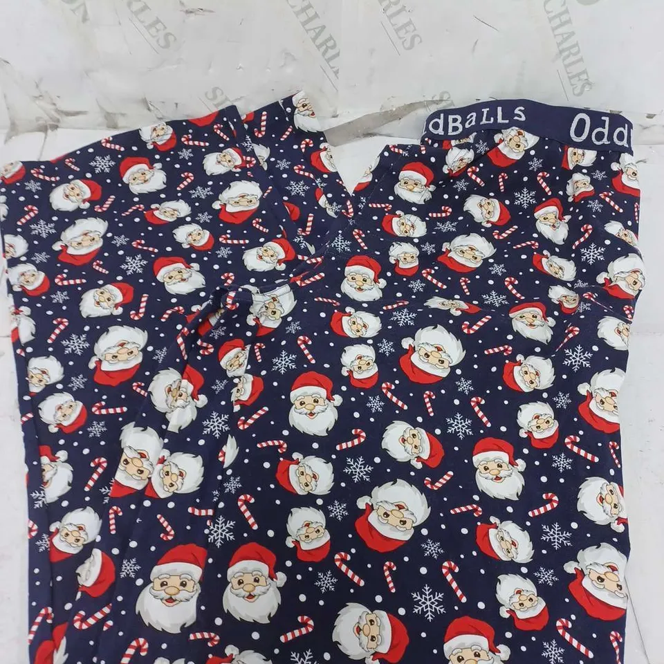 ODDBALLS CHRISTMAS THEMED PJ PANTS IN NAVY - LARGE