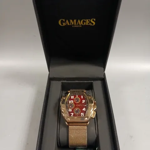 GAMAGES DIMENSIONAL ROSE DIAL WATCH