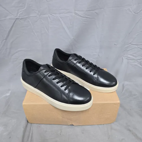 VERY MAN LEATHER TRAINERS- BLACK SIZE 9