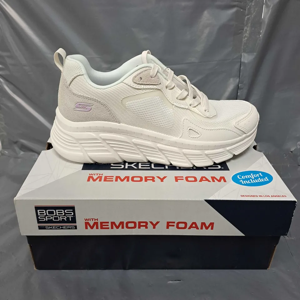 SKECHERS BOBS B FLEX TRAINERS IN OFF-WHITE SIZE 5 1/2