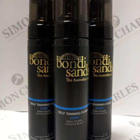 BOX OF 3 X 200ML BONDI SANDS SELF TANNING FOAM #DARK