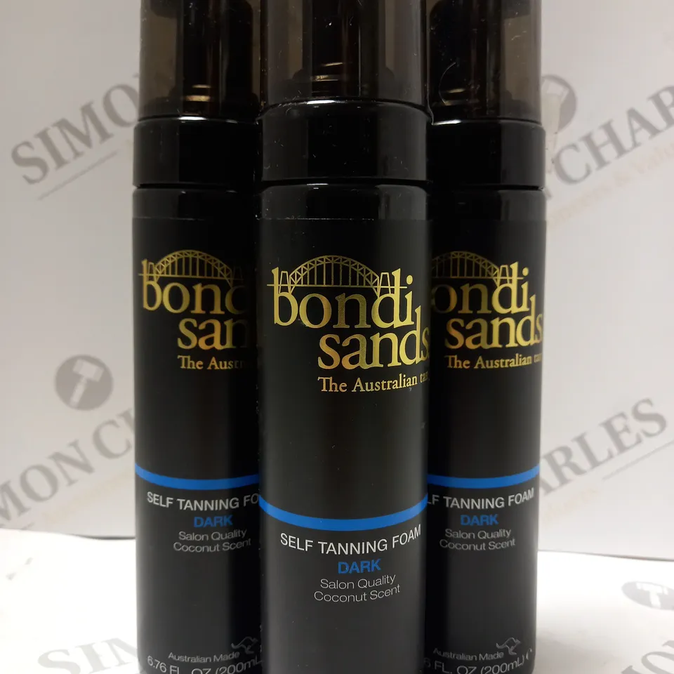 BOX OF 3 X 200ML BONDI SANDS SELF TANNING FOAM #DARK 