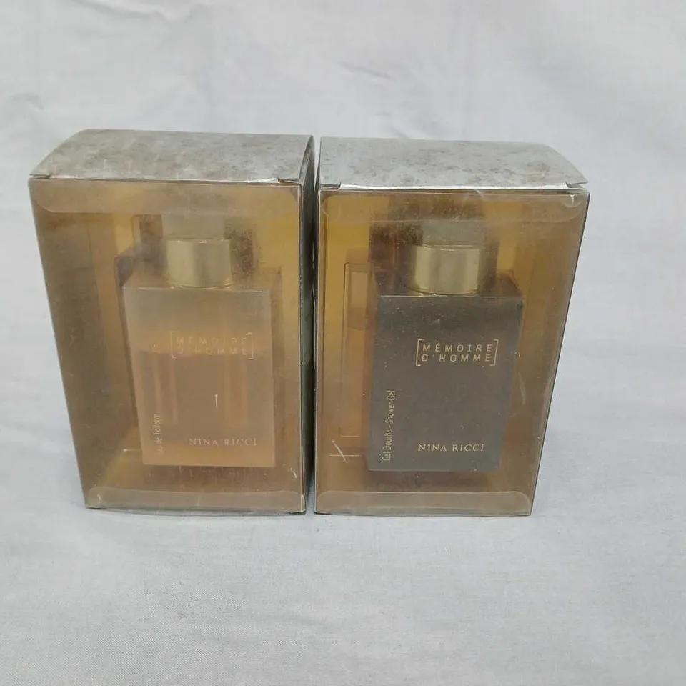 SEVEN NINA RICCI MEMOIRE D'HOMME SHOWER GEL GIFT SET (2 BOXED BOTTLES)