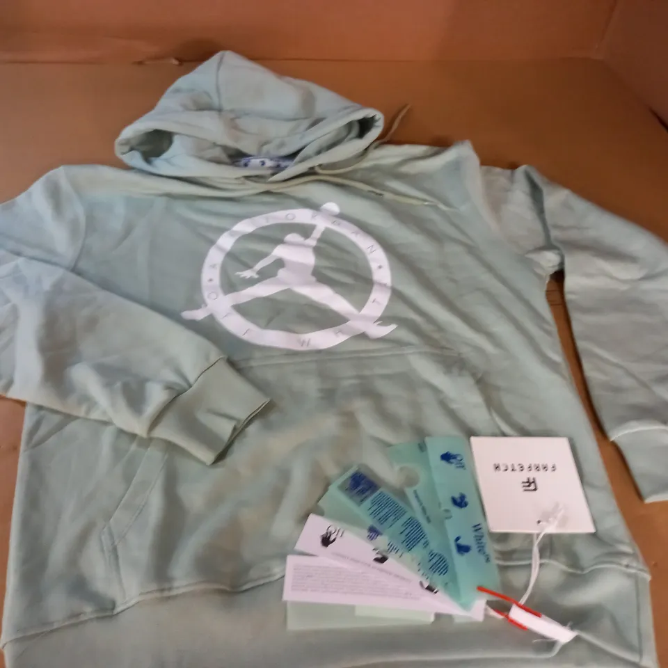 OFF WHITE AIR JORDAN MINT GREEN HOODIE - S