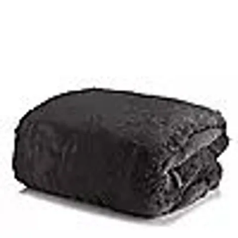 COZZEE HOME FAMILY SIZED FAUX FUR AND VELVETSOFT HEATED THROW