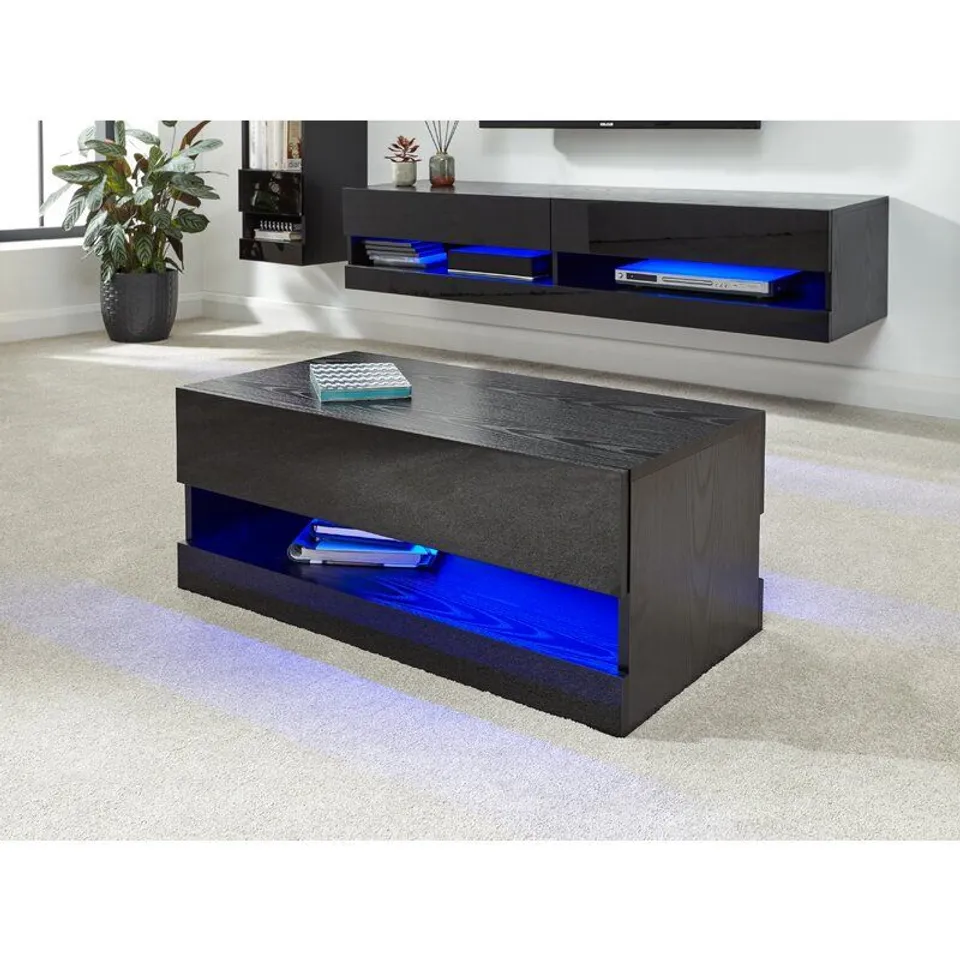 AAYDEN COFFEE TABLE WITH STORAGE BLACK