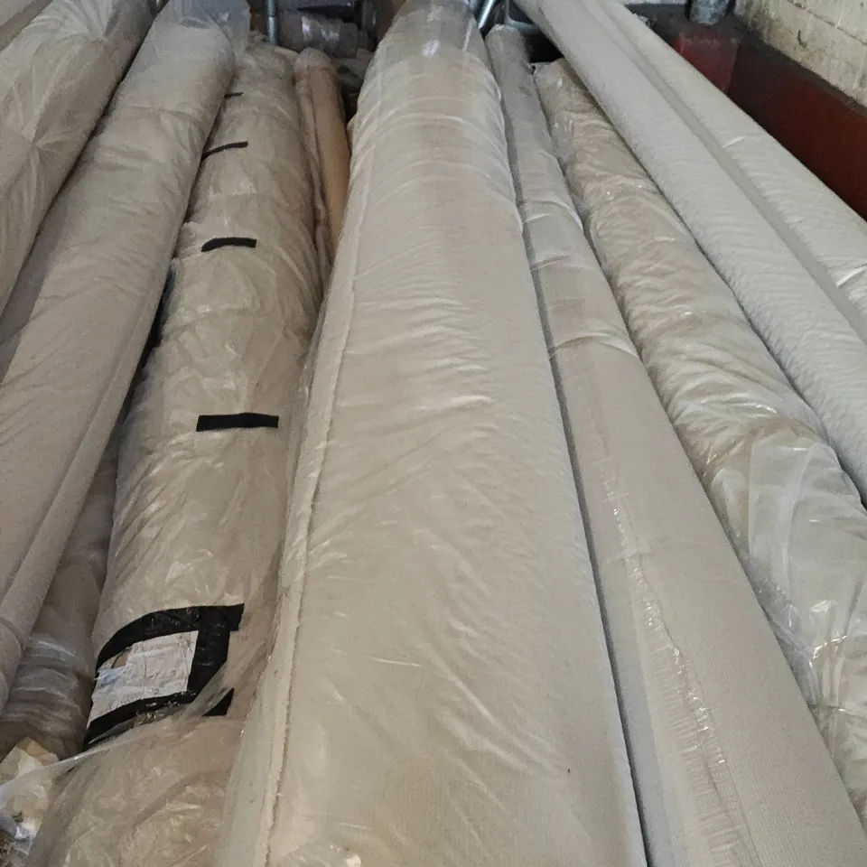 QUALITY BAGGED AND ROLLED HELSINKI CALCITE CARPET - APPROXIMATELY LENGTH 6.6M WIDTH 5M 