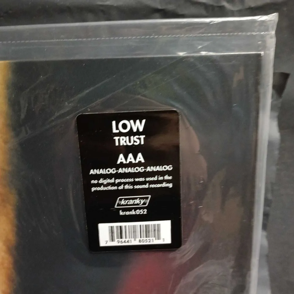 LOW-TRUST VINYL LP – ABSTRACT HAND ARTWORK ON RED/BLACK COVER