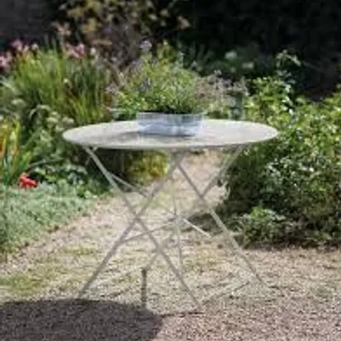BOXED RIVE DROITE BISTRO TABLE LARGE - CLAY, POWDER COATED STEEL