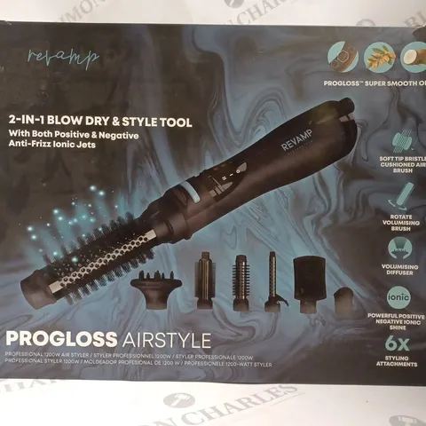 BOXED REVAMP PROGLOSS AIRSTYLE 2-IN-1 BLOW DRY & STYLE TOOL