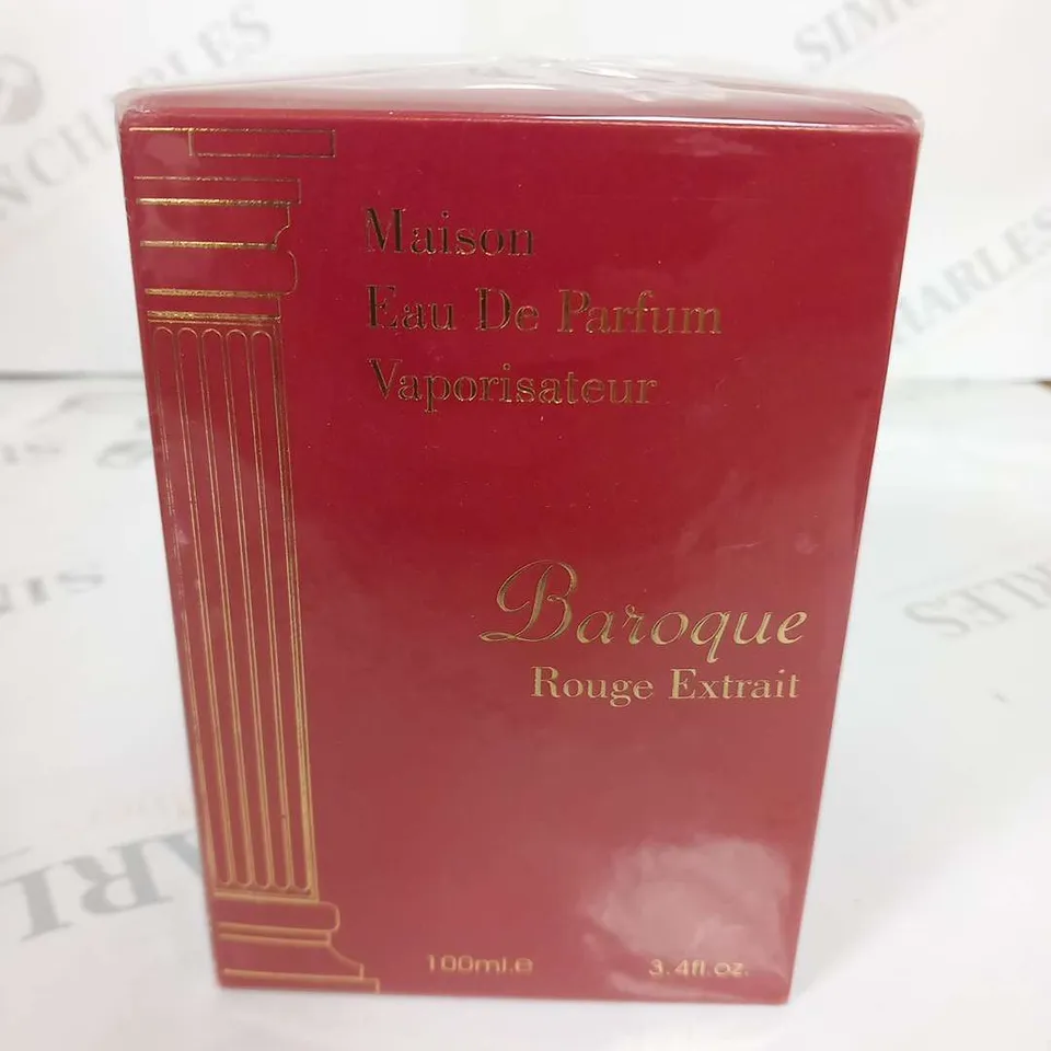 BOXED AND SEALED MAISON EAU DE PARFUM BAROQUE ROUGE EXTRAIT 100ML
