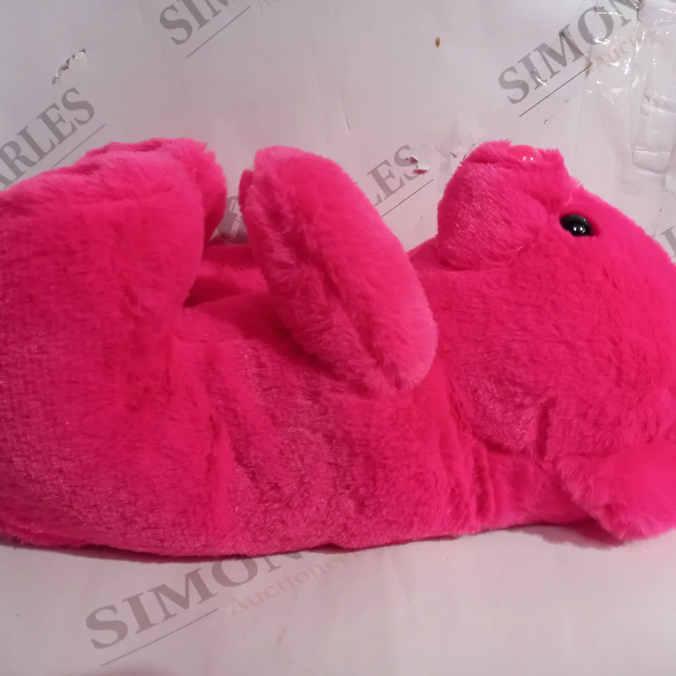SHELN PINK TEDDY BEAR SLIPPERS - SIZE 7 