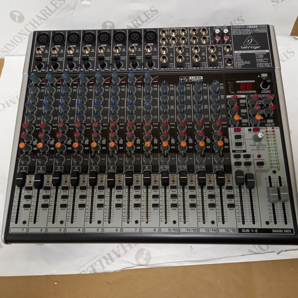 BEHRINGER XENYX X2222USB PREMIUM 22-INPUT 2/2-BUS MIXER 
