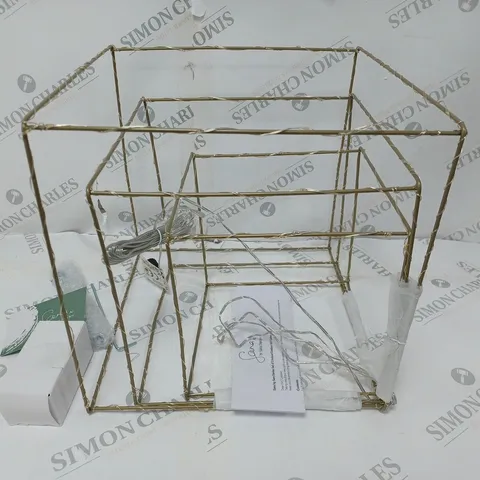 SARA DAVIES SET OF 3 INDOOR/OUTDOOR PRE-LIT CUBES