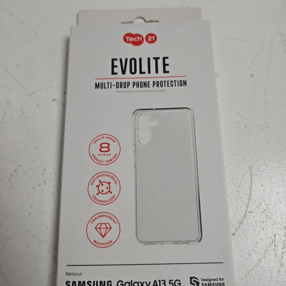 BOX OF APPROXIMATELY 15 ASSORTED PHONE AND TABLET CASES INCLUDING EVOLITE MULTI-DROP PHONE PROTECTION, IPHONE 8 PLUS LEATHER CASE AND DECODED IPAD MINI 4 CASE