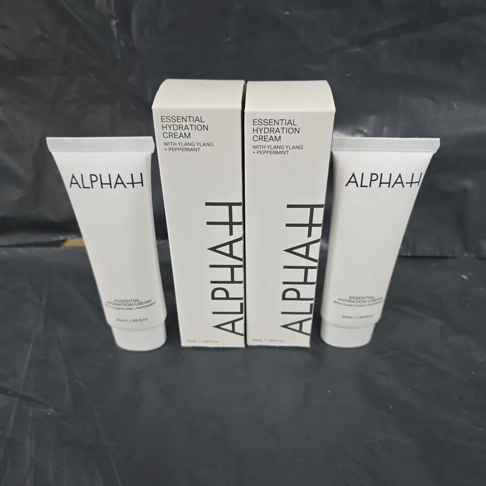 2 X BOXED ALPHAH ESSENTIAL HYDRATION CREAM - 50ML
