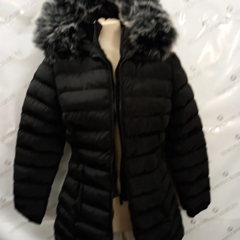 FIRETRAP WOMENS BLACK PADDED COAT - UK 10